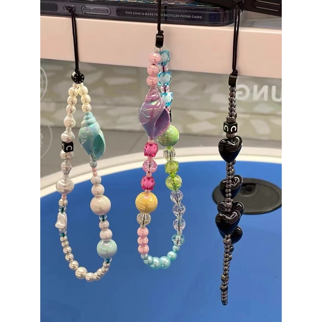 CASE Dopamine Shell Ocean Pearl Wrist Short Chain Phone CASE Accessories