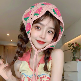 🌸GGals🌸ผ้าคาดผมสามเหลี่ยม ผ้าถัก ลายน่ารัก เครื่องประดับผม สไตล์น่ารัก แฟชั่น ส่งไวจากไทย#TJ-111