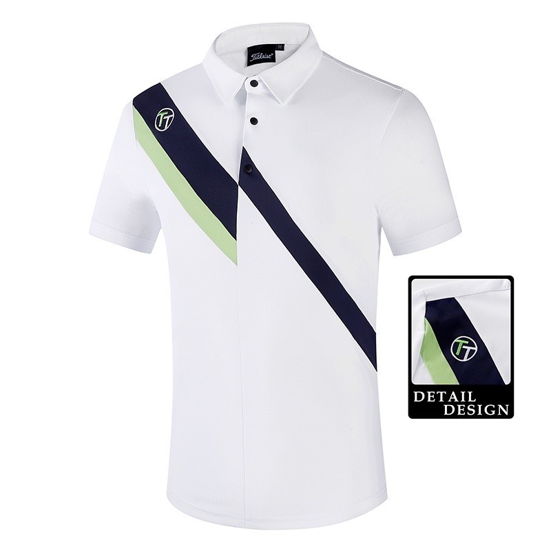 T Golf Polo Sports Men's Golf T-Shirt Short Sleeve #NT824011_Pre-order from overseas (7~10 days)