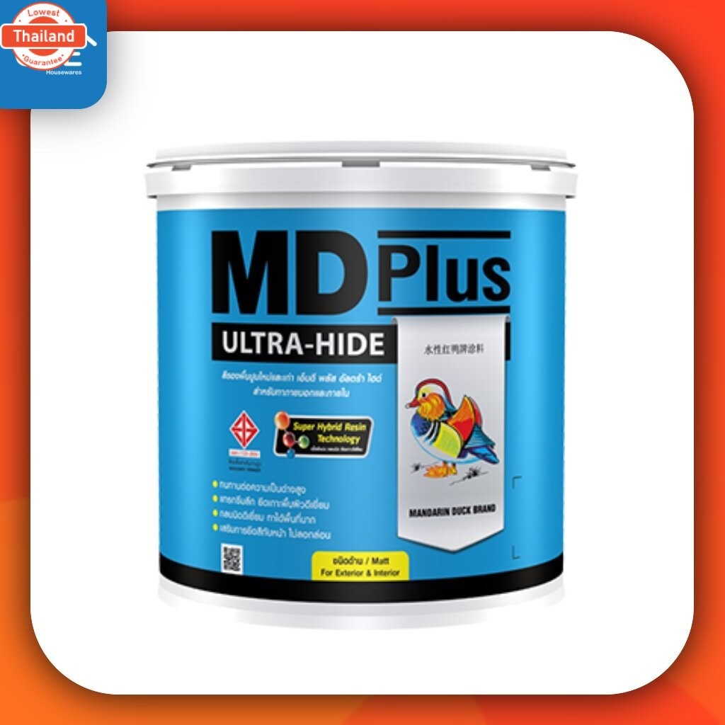 สีรองพื้นปูนเก่า TOA MD Plus รองพื้นปูนใหม่ รองพื้นปูนเก่า ตรา เป็ดหงส์ ขนาดแกลลอน ปริมาตร 3.5L