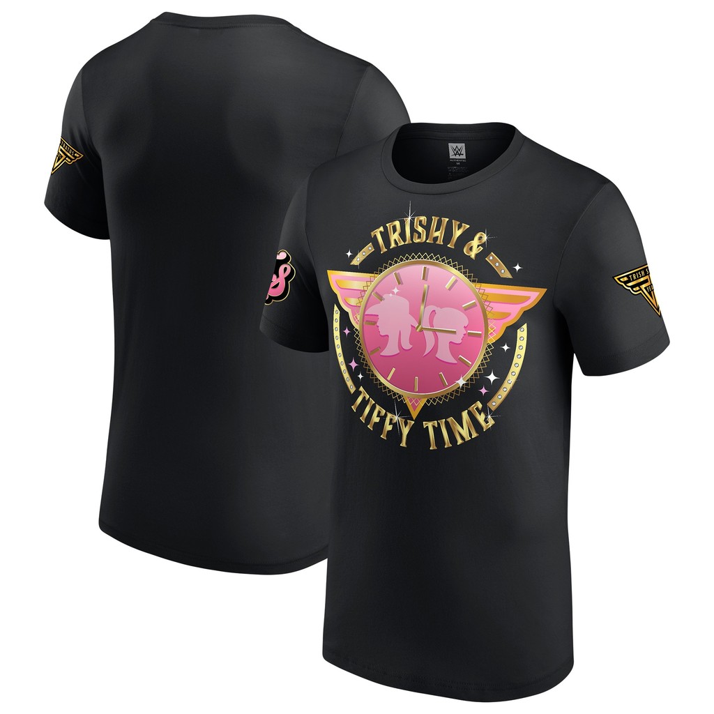 เสื้อยืด Trish Stratos & Tiffany Stratton Trish และ Tiffy Time สําหรับผู้ชาย