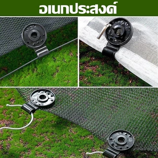 ตัวล็อกแสลน 10ชิ้น คลิปล็อคสแลน กิ๊บล็อค สแลน ตัวหนีบสแลน รูรอดเชือกทำหลังคากันแสง คลิปยึดแสลน