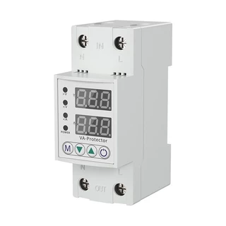 อุปกรณ์ป้องกันไฟเกิน/ไฟตก/กระแสเกิน ป้องกันไฟตก 1- 63Ａ230V ปรับตั้งค่าแรงดันสูงตำ่ รีเลย์ตัวป้องกันแรงดันไฟฟ้ากระชาก