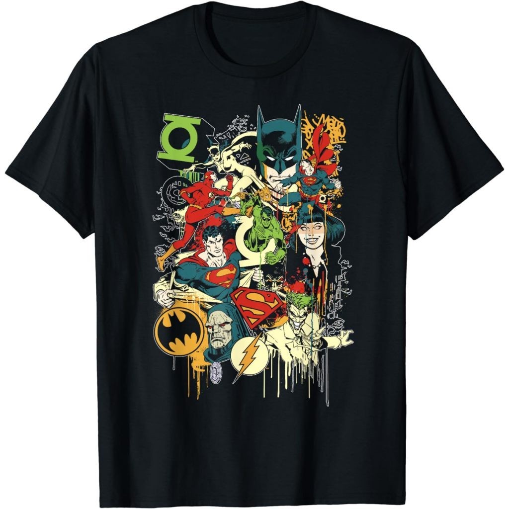 ความร้อน แฟชั่น ลายการ์ตูน Justice League Mashup DC สําหรับเด็กผู้ชาย ผู้หญิง อายุ 1 2 3 4 5 6 7 8 9