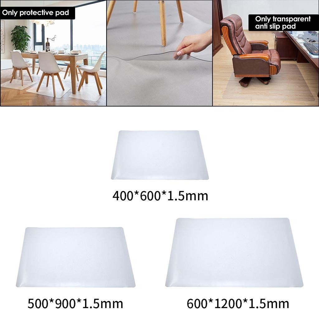 [unjitsh] พรมปูพื้น PVC แบบใส ไม่ต้านทาน สําหรับเก้าอี้สํานักงาน