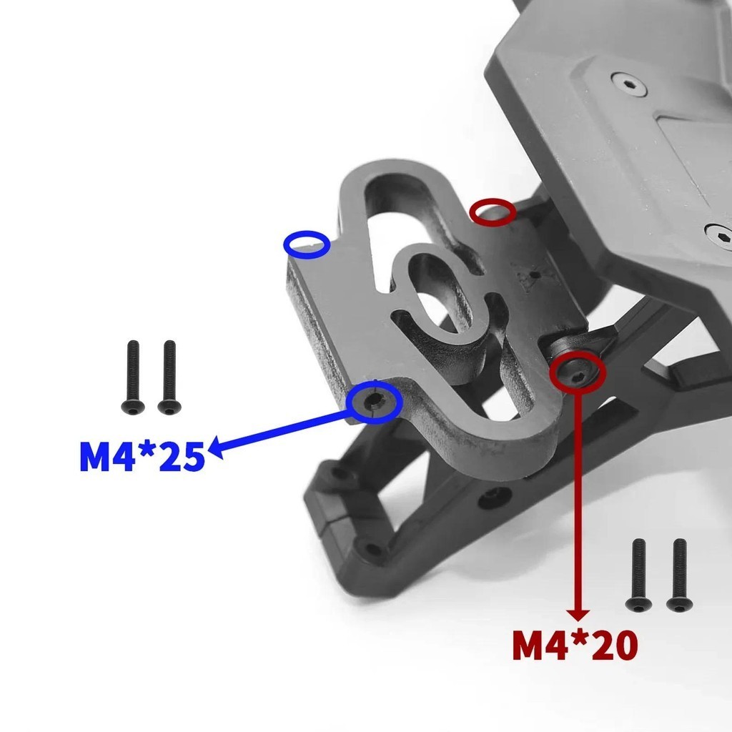 ไนลอน Mateiral สปอยเลอร์ Mount Wing Mount สีดําสําหรับ TRAXXAS 1/6 4WD XRT 8S 78086-4&&--*&**