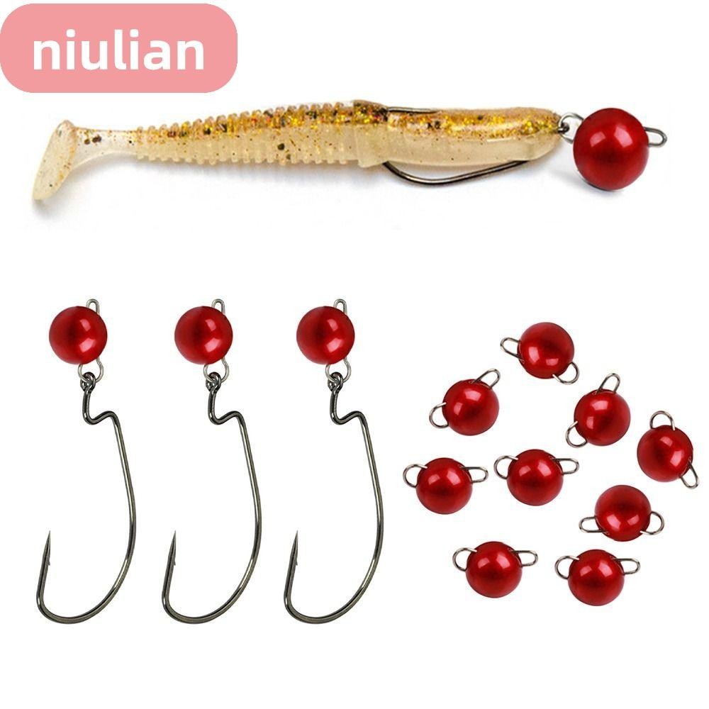 Niulian ตะขอเชื่อมต่อสายเบ็ดตกปลาทังสเตน สีแดง ทนทาน คุณภาพสูง
