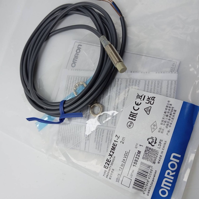 E2E-X2ME1 / E2E-X2ME1-Z proximity sensor หัวM8 ระยะจับ 2มิล 3สาย NPN NO ไฟ 12 to 24VDC มีบิลเงินสด