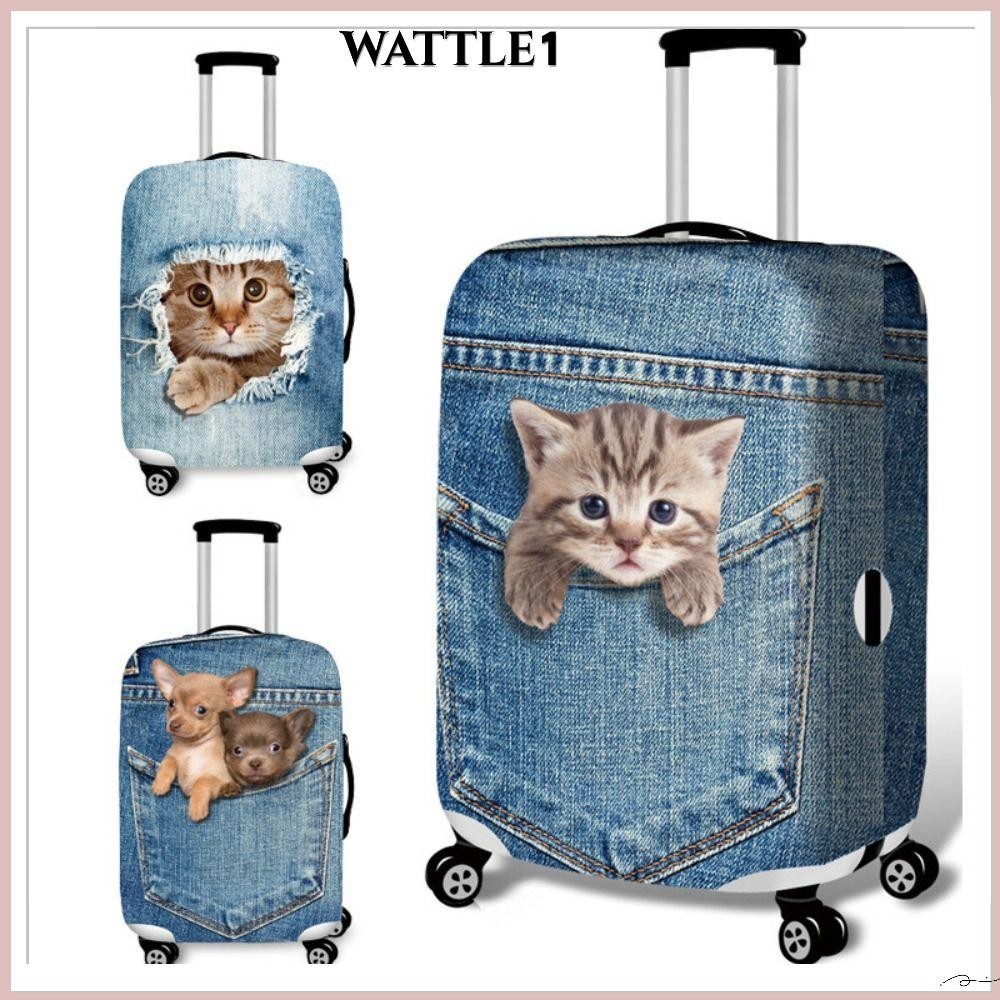 Wttle ผ้าคลุมกระเป๋าเดินทาง ป้องกันฝุ่น 18-28 นิ้ว อุปกรณ์เสริม สําหรับสัตว์เลี้ยง สุนัข แมว