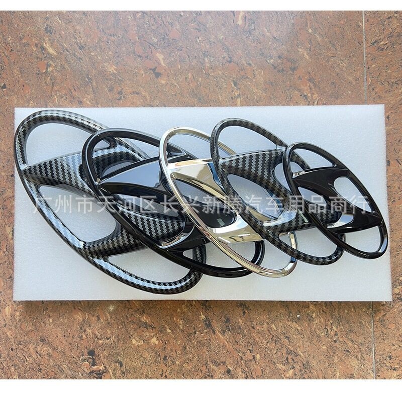 ด้านหน้ากระจังหน้าโลโก้ด้านหลังสัญลักษณ์กลวง badge สําหรับ Hyundai Elantra Santa Fe Sonata ACCENT TUCSSON Mistra Verna Moinca IX35 IX25 IX45
