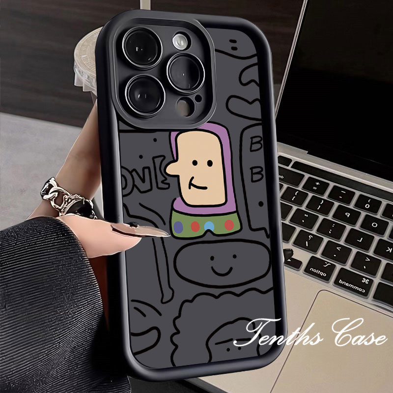 เคสโทรศัพท์มือถือแบบนิ่ม กันกระแทก ลายการ์ตูนเบสน่ารัก สําหรับ IPhone 11 15 14 13 12 Pro Max X XR Xs Max 8 7 6s Plus SE 2020