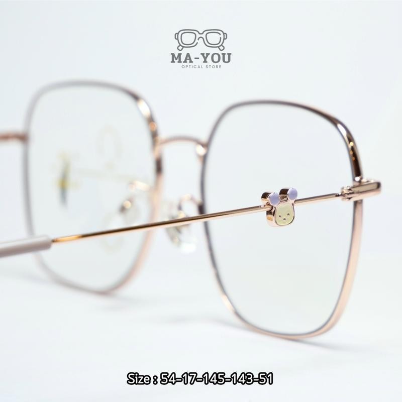 แว่นสายตายาวโปรเกรสซีฟเลนส์ รุ่น "มินลี่" 5339 Titanium เลนส์ไร้รอยต่อ มองได้ 3 ระยะ ไกล กลาง ใกล้ ออกแดดเลนส์เปลี่ยนสี