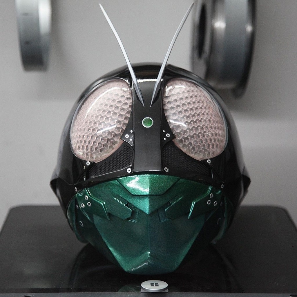Kamen Rider No. หมวกกันน็อคคอสเพลย์ 3D เรืองแสง 1 ชิ้น
