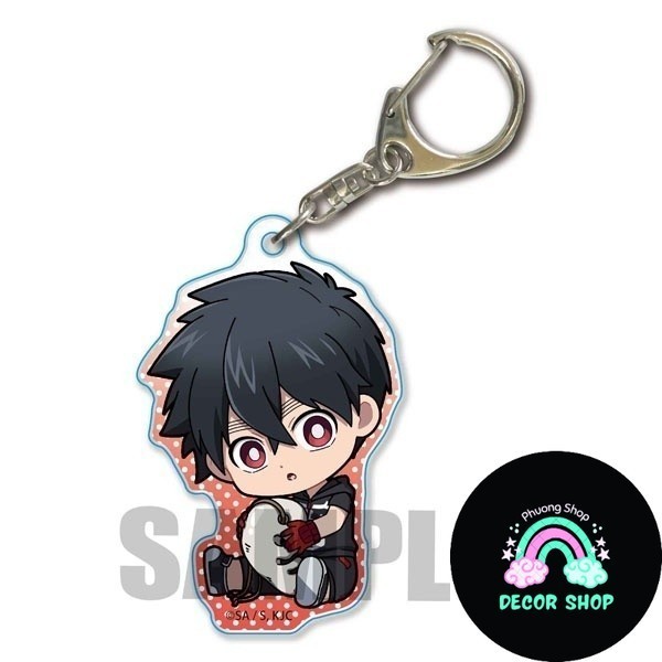 อะนิเมะมังงะ chibi พวงกุญแจอะคริลิค Kemono Jihen กระเป๋าเป้สะพายหลังอุปกรณ์ตกแต่งกระเป๋า