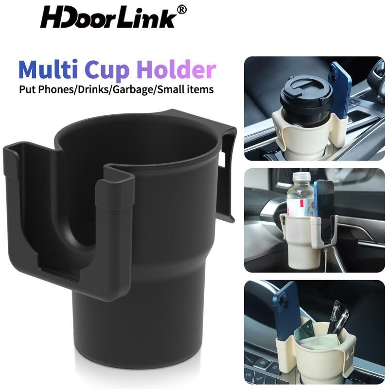 Hdoorlink ที่วางแก้วน้ําในรถยนต์ ที่วางโทรศัพท์มือถือ ที่วางเครื่องดื่ม ถังขยะ ช่องแอร์ เก้าอี้ ที่เท้าแขน ประตูหลัง กล่องอเนกประสงค์