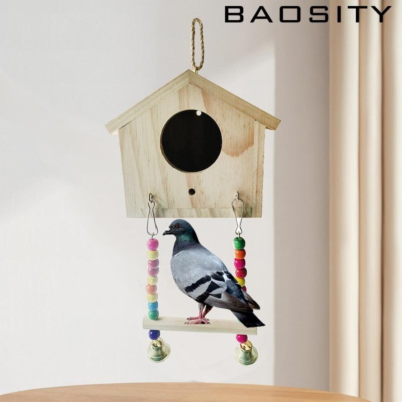 [Baosity] ของเล่นรังนก พร้อมชิงช้า กันกัด แบบพกพา สําหรับนกแก้ว นกแก้ว นกแก้ว