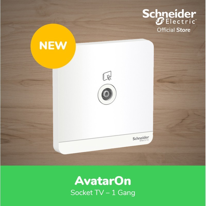 Schneider Electric AvatarOn White TV Socket - E8331TV_WE