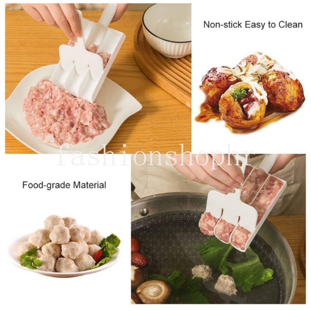 เครื่องทํามีทบอล 3/4 แม่พิมพ์ทําลูกชิ้นปลา ข้าวปั้น ข้าวปั้น ทําอาหาร โฮมเมด บอลเกอร์ คลิป เครื่องมือครัว - รูปที่ 3