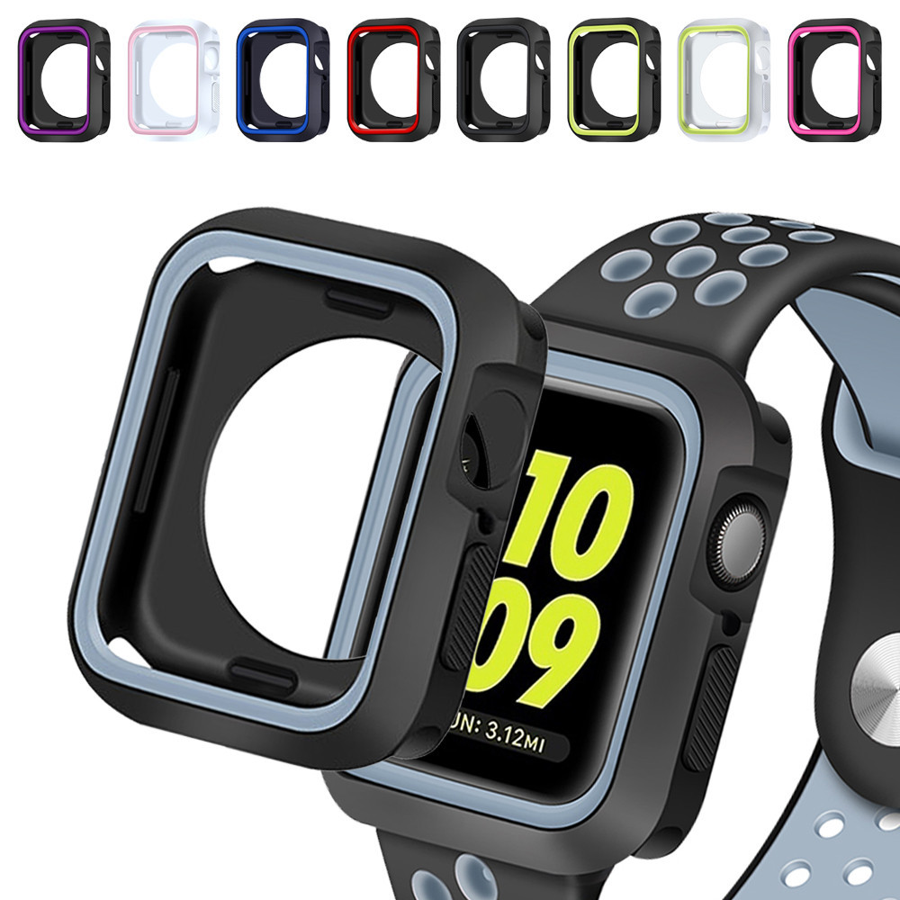 เคสนาฬิกาข้อมือ ซิลิโคน กันกระแทก สําหรับ Apple Watch Cover Series 8 7 6 SE 5 4 38 มม. 42 มม. iwatch 45 มม. 41 มม. 40 มม. 44 มม.