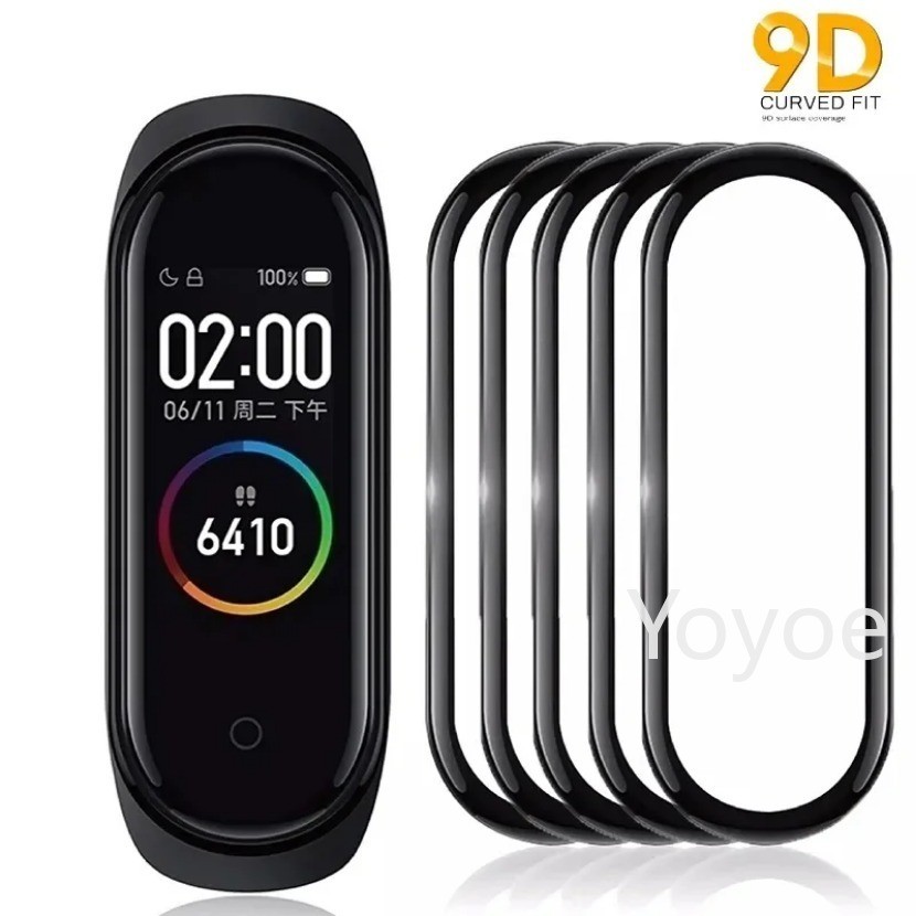 ฟิล์มกันรอย 9D สําหรับ Xiaomi Mi Band 8 7 6 5 4 ตัวป้องกันหน้าจอ สําหรับ Miband Smart Watchband 8 7 Pro ฟิล์มนิ่ม ป้องกัน