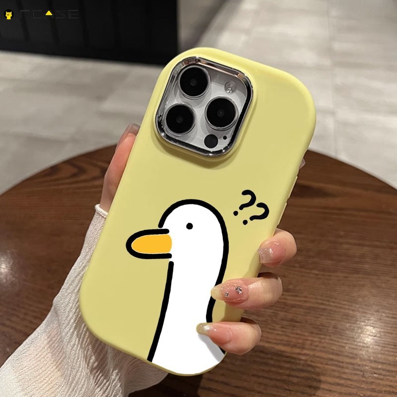 เคสโทรศัพท์มือถือ ซิลิโคนนุ่ม ผิวด้าน ลายการ์ตูนเป็ดน่ารัก สีเหลือง เรียบง่าย สําหรับ Xiaomi 14 13 13T 12 12T 12S Mi 11 Pro Lite 12X