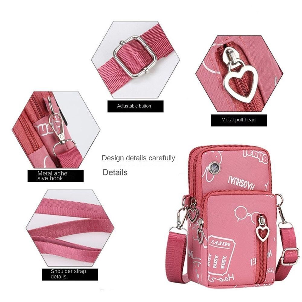 Witakey กระเป๋าสะพายไหล่ สะพายข้าง อเนกประสงค์ มีซิป ลายหัวใจ แฟชั่นฤดูร้อน - รูปที่ 3