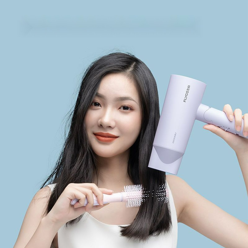 Feike ไดร์เป่าผมใช้ในครัวเรือนไอออนลบกำลังสูง1800W ไดร์เป่าผมพับได้