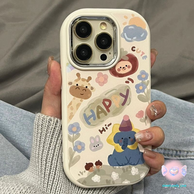 [จัดส่งในพื้นที่] เคสโทรศัพท์ปาร์ตี้สัตว์เข้ากันได้กับ iPhone X XR XS สูงสุด 11 13 15 12 PROMAX 6 7 8 14 15 PLUS cover