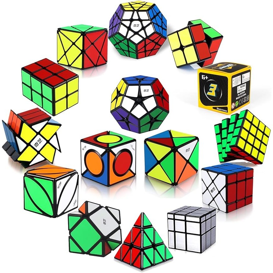 รูบิค 3x3 2x2 เรียบเนียนรูบิค Qiyi Cube 3x3 2x2 ห้าลูกบาศก์รูบิค ทรง แปลกๆ เหมาะสำหรับผู้เริ่มต้น