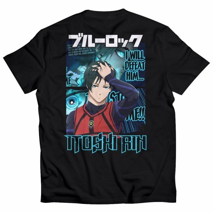 S-5XL NEW ITOSHI RIN BLUE LOCK Baju Anime T-Shirt Anime เสื้อยืดคอกลม S-5XL