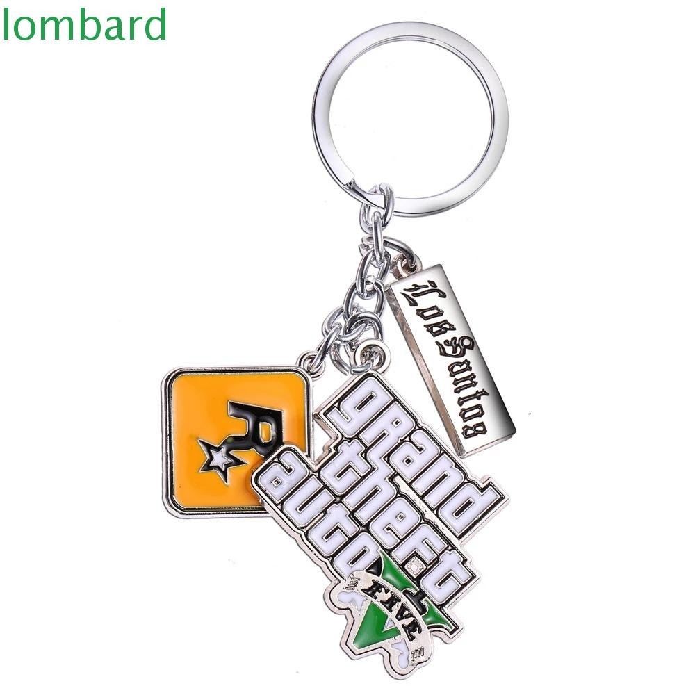 Lombard เกม GTA V พวงกุญแจ สําหรับผู้ชาย PS4 Xbox PC เกม ของขวัญวันเกิด กระเป๋า จี้ เกม GTA ที่ใส่กุญแจ