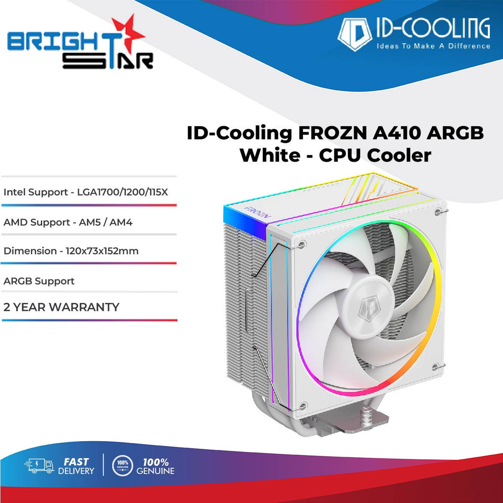 Id-cooling FROZN A410 ARGB คูลเลอร์ CPU สีขาว (LGA1700/1200/115x/AM4/AM5)