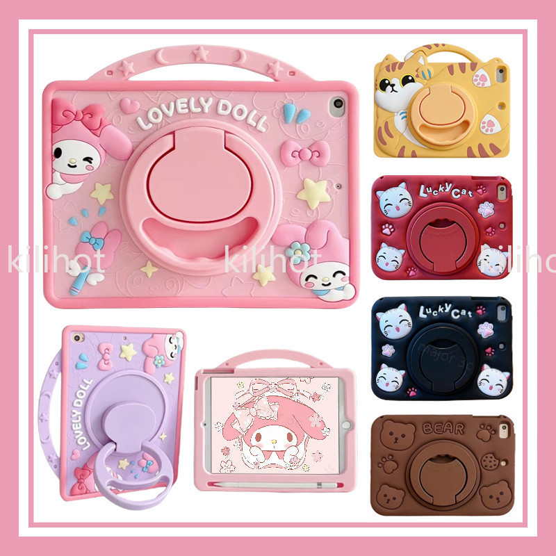 For IPAD A16 A18 11 2026  AIR8 AIR7 M2 M3 M4 M5 PRO 11 AIR11 M2 air13 M3 2025 mini A17PRO AIR6 10.9 PRO11 case เคสซิลิโคน ลายการ์ตูนน่ารัก สําหรับ Ipad Air 6 5 4 3 2 1 Ipad Pro 11 10.5 9.7 10.9 10.2 นิ้ว Ipad 10th 9th 8th 7th Mini 6th 5th 4th 3rd 2nd 1st