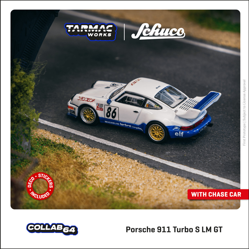 Tarmac Works 1:64 COLLAB64 Prosche 911 Turbo S LM GT Suzuka 1000km 1994 T64S-009-94SU