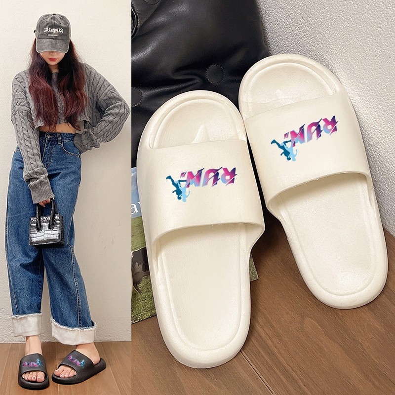Fashion home slippers รองเท้าแตะแฟชัน รองเท้าแตะแบบสวม ใส่ได้ทั้งผู้ชาย ผู้หญิง AB007