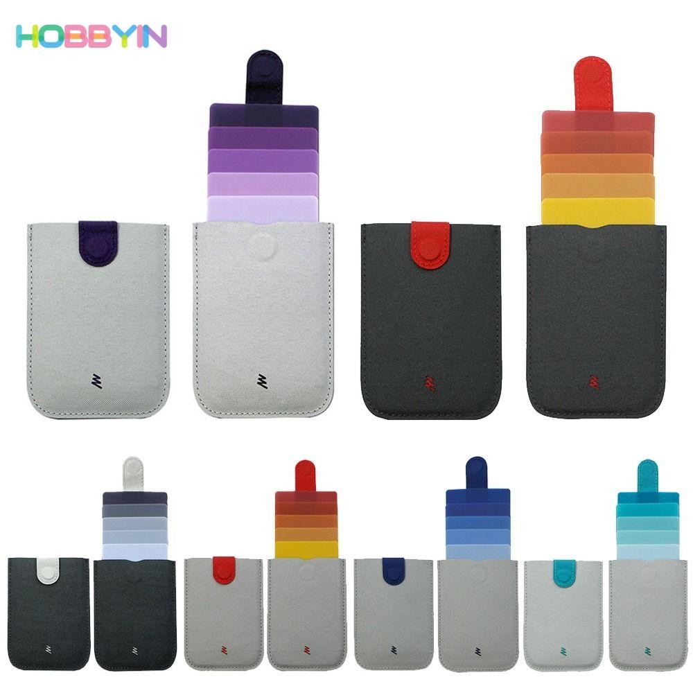 HOBBYIN กระเป๋าสตางค์ กระเป๋าใส่บัตรเครดิต ไล่โทนสี 5 ใบ ขนาดเล็ก น่ารัก สําหรับผู้ชาย ผู้หญิง