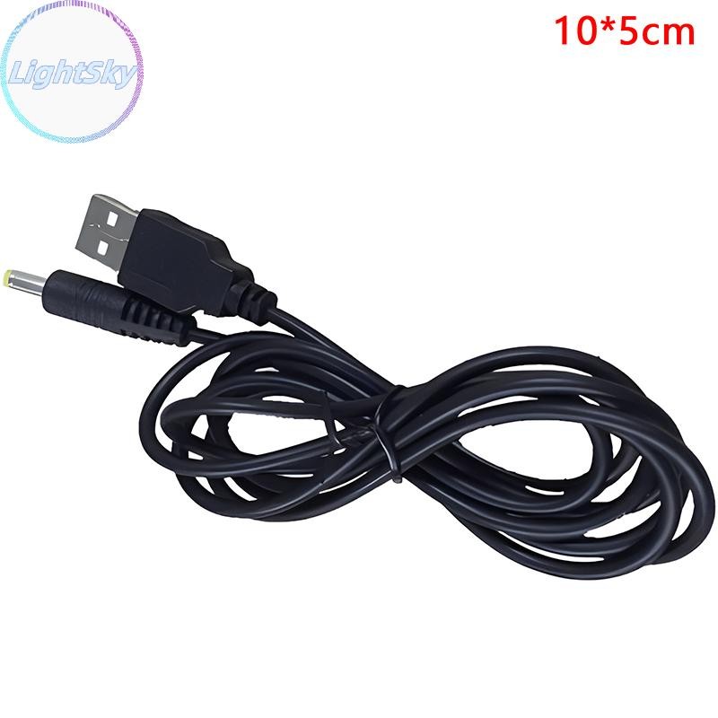 Lightsky 5V USB สายชาร์จสําหรับ PSP 1000 2000 3000 สายชาร์จ DC4.0 พอร์ตปลั๊กสายชาร์จสายไฟสีดํา TH