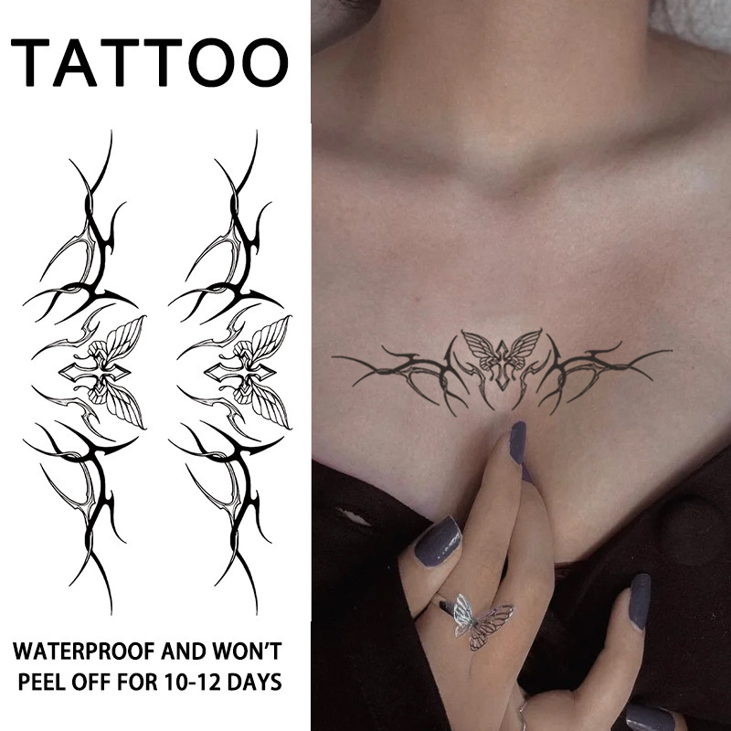 ซูคบัส ชั่วคราวสักสติ๊กเกอร์กันน้ําติดทนนานกึ่งถาวรสมุนไพรสักสติกเกอร์ไม่สะท้อนแสงผู้ชายผู้หญิงสักปลอม, แขน, ขา