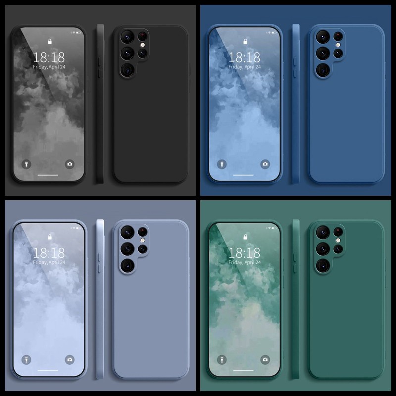 เคส Samsung S25 Ultra / S24/S23/S22/S24 Ultra Simple สีธรรมดาเคสซิลิโคนป้องกันการตก YT