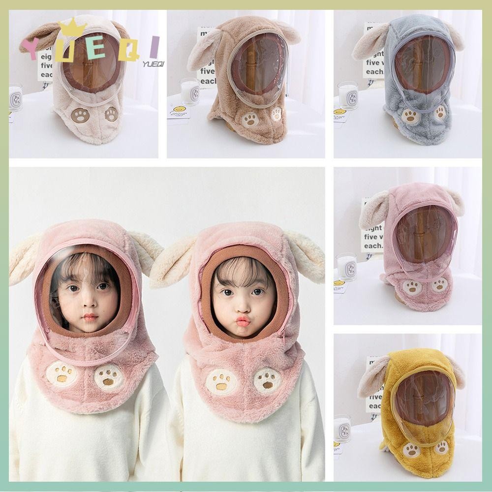 ใช่ ขนหมวกกันลมเด็กฤดูหนาวที่อบอุ่นผ้าฝ้ายหิมะหมวก