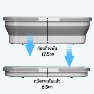 กะละมังใส่น้ำ ถังในน้ำสำหรับทำความสะอาดก สามารถพับเก็บได้ แข็งแรง ประหยัดพื้นที่