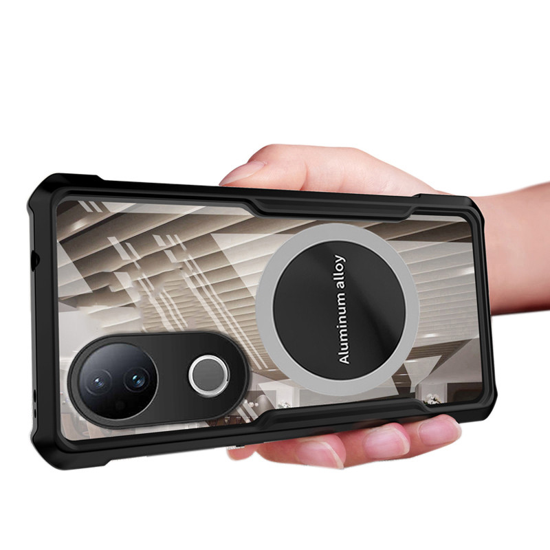 เคสโทรศัพท์สําหรับvivo V50 V50 Pro Liteปกหลังเคสโทรศัพท์ใสใสกันกระแทกพร้อมรถนําทางผู้ถือแหวนสําหรับV