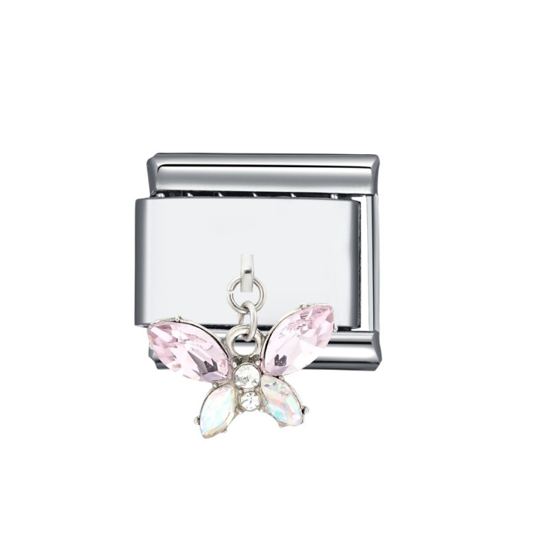 สแตนเลสโมดูลจี้น่ารักลมสร้อยข้อมือ ทําเอง อิตาเลี่ยนโมดูล ประกบกัน สร้อยข้อมือ - รูปที่ 2