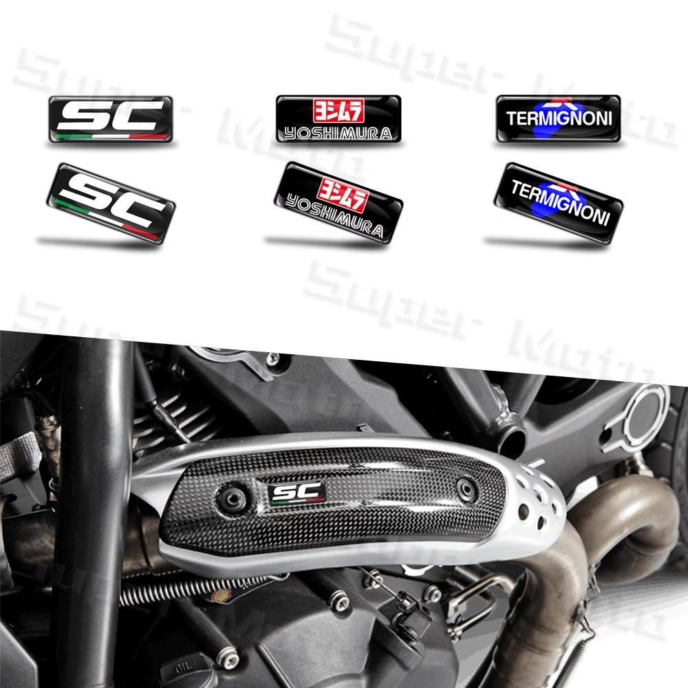 3d อุปกรณ์เสริมรถจักรยานยนต์สะท้อนแสง Decal ท่อไอเสียความร้อน Shield Guard สติกเกอร์ Universal ตกแต่งสําหรับ Yoshimura ARROW SC AR Termignoni AKRAPOVIC Honda