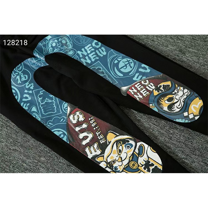 ขนาดใหญ่แฟชั่นผ้าฝ้าย Sweatpants ผู้ชายและผู้หญิง Blue Daruma Lucky Cat กางเกงกีฬากางเกงเอวยางยืด - รูปที่ 3