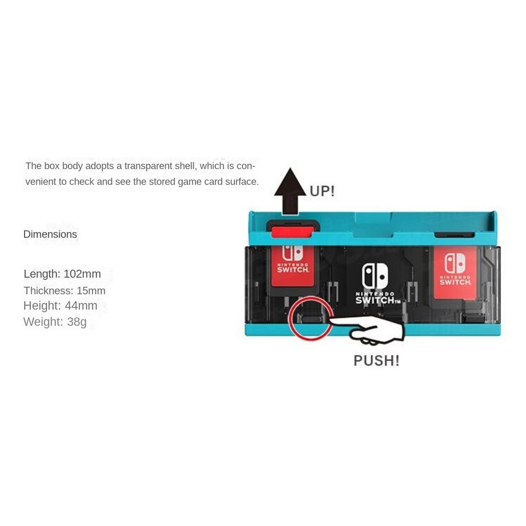 ตลับเกม Nintendo Switch แบบอะคริลิค หมุนได้ พร้อมกล่องเก็บ