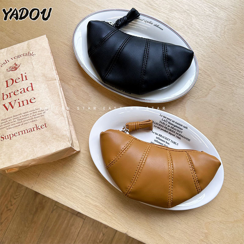 Yadou กระเป๋าใส่เหรียญ เกี๊ยว ใส่เหรียญได้ แบบเรียบง่าย สไตล์เกาหลี เรโทร ความจุขนาดใหญ่