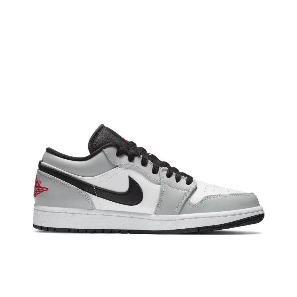 Nike Air Jordan 1 Low"Light Smoke Grey" รองเท้าผ้าใบ รองเท้า nike 553558-030 การเคลื่อนไหว