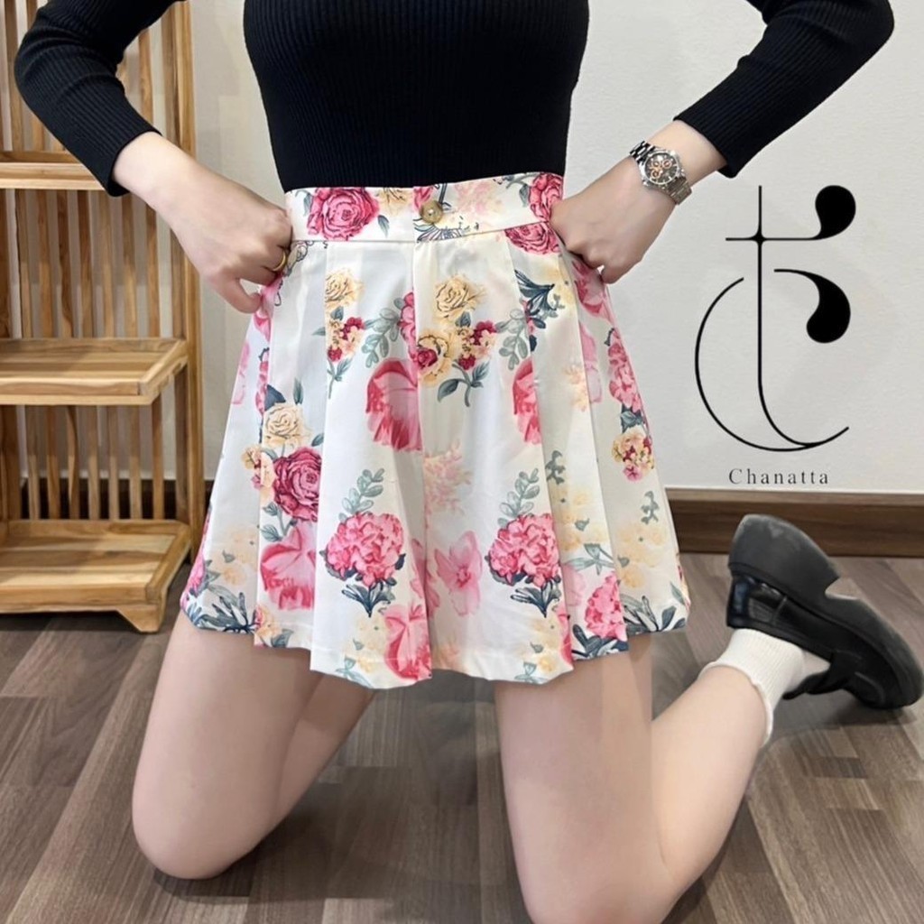 กางเกงลายดอก รุ่น 6 (ข้างหลังไม่สม็อค) By Chanatta Style
