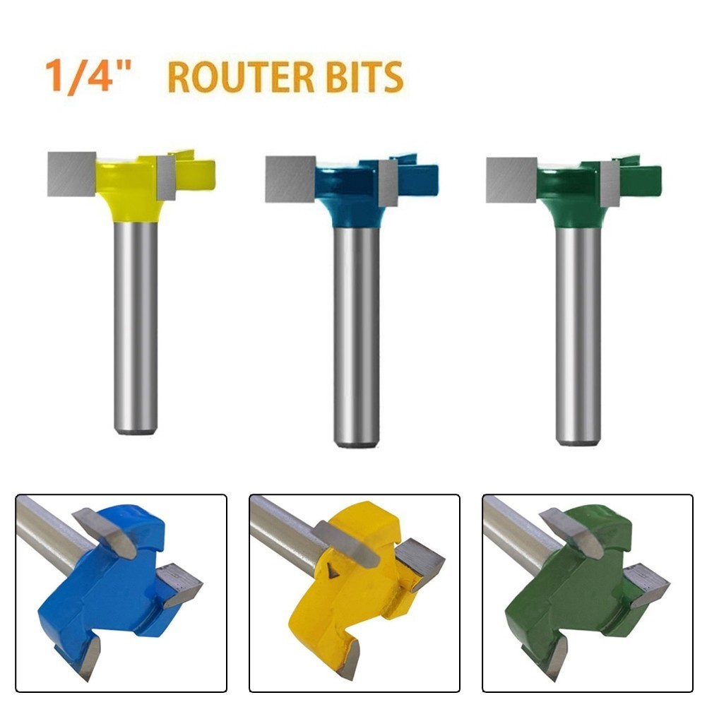 【Sunnylife 】 ทนทาน 1/4 นิ ้ ว Shank CNC Spoilboard Surfacing Router Bits เครื ่ องมือปลายคาร ์ ไบด ์